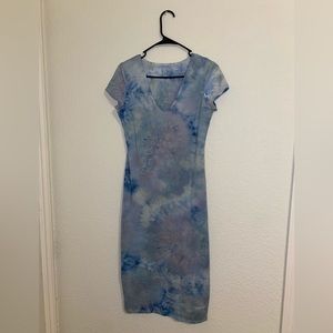Blue tie-dye dress XL